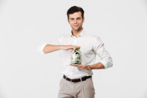 retrato hombre exitoso confiado camisa