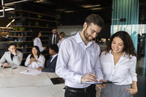 people taking part business event