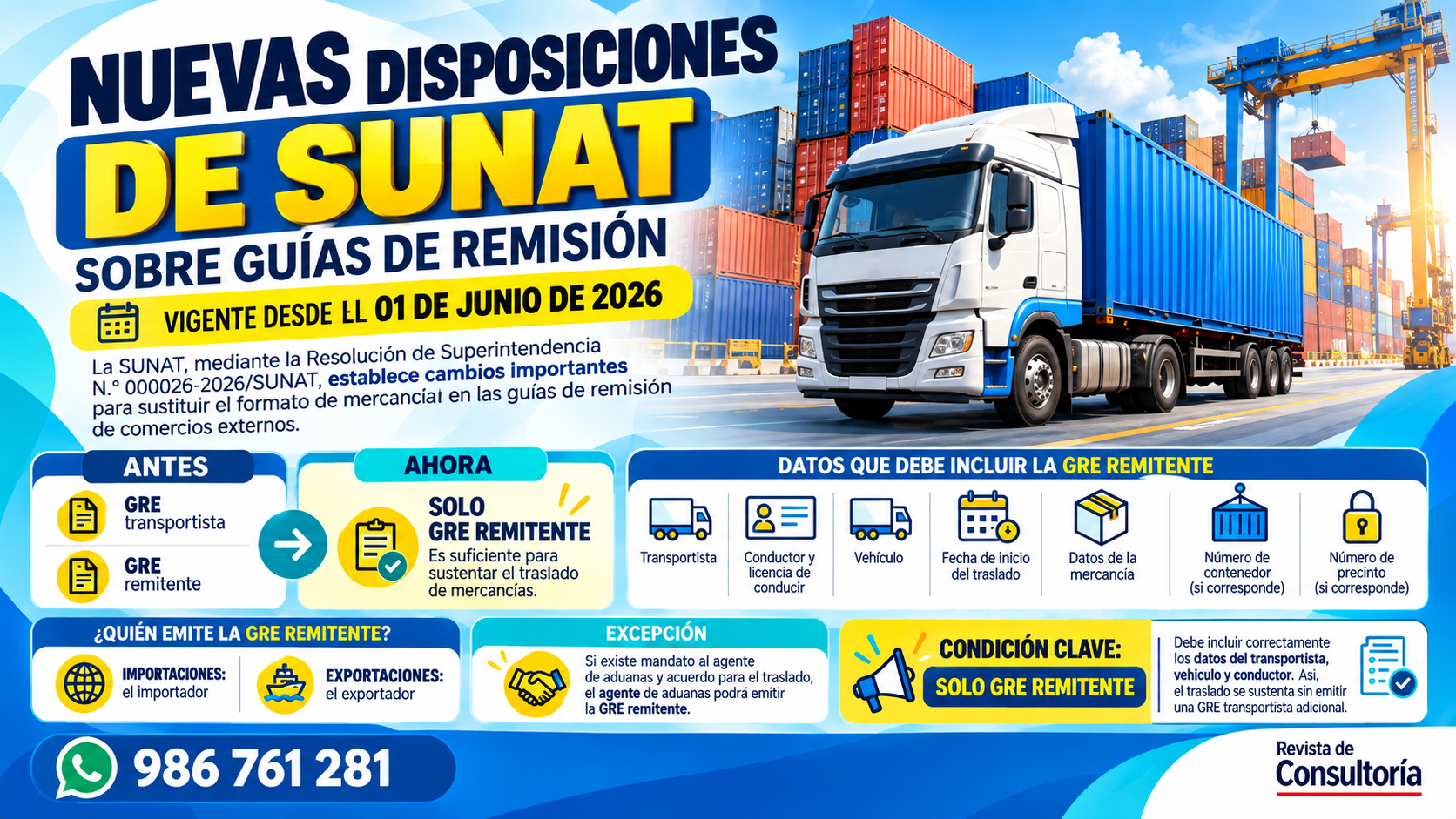 Nuevas disposiciones SUNAT para guias de remision